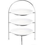 Moderne Asa À Table Runde Teller-Etageren glänzend aus Metall 