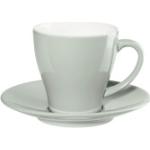 Graue Asa Runde Kaffeetassen-Sets 250 ml glänzend aus Porzellan spülmaschinenfest 