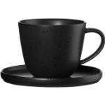 Schwarze Asiatische Asa Coppa Runde Kaffeetassen 250 ml mikrowellengeeignet 