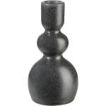 Schwarze 15 cm Asa Runde Kerzenständer & Kerzenhalter aus Steingut 
