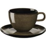 Braune Asa Kolibri Kaffeetassen-Sets 250 ml aus Steingut spülmaschinenfest 