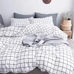 Reduzierte Weiße Motiv Moderne bügelfreie Bettwäsche mit Reißverschluss aus Baumwolle schmutzabweisend 155x220 