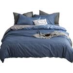 Anthrazitfarbene Moderne Bettwäsche Sets & Bettwäsche Garnituren mit Reißverschluss aus Baumwolle schnelltrocknend 135x200 