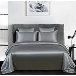 Schwarze Unifarbene Moderne Bettwäsche Sets & Bettwäsche Garnituren mit Reißverschluss aus Seide schnelltrocknend 135x200 