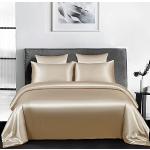 Dunkelgrüne Unifarbene Moderne Bettwäsche Sets & Bettwäsche Garnituren mit Reißverschluss aus Satin schnelltrocknend 135x200 