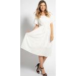 Reduzierte Weiße Ashbourn Kleider mit Lochstickerei aus Viskose für Damen Größe L für den Sommer 