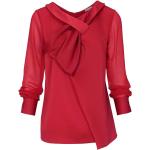 Rote Elegante Ashley Brooke Transparente Blusen & durchsichtige Blusen durchsichtig aus Chiffon für Damen Größe S 