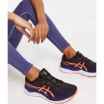 Reduzierte Schwarze Asics Low Sneaker mit Schnürsenkel aus Leder mit Reflektoren für Damen Größe 35,5 