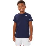 Blaue Kurzärmelige Asics Kinder T-Shirts aus Polyester für Jungen 