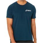 Blaue Langärmelige Asics T-Shirts für Herren Größe L 