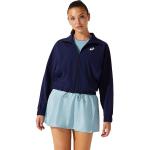 Blaue Sportliche Asics Mini Kurzjacken & Cropped-Jackets aus Polyester für Damen Größe XL 