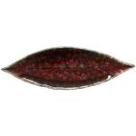 Asiet bay leaf Riviera 18 x 5.7 cm Garnet red/black speckled