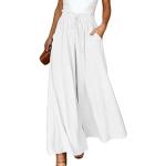 Weiße Unifarbene Elegante Damenculottes & Damenhosenröcke mit Rüschen aus Polyester Größe M 