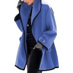 Khakifarbene Unifarbene Maxi Kapuzenmäntel aus Flanell mit Kapuze für Damen Größe XXL für den für den Winter 