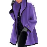 Khakifarbene Unifarbene Maxi Kapuzenmäntel aus Flanell mit Kapuze für Damen Größe 3 XL für den für den Winter 
