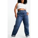 Reduzierte Blaue Asos Curve Mom-Jeans aus Denim für Damen Größe XS Große Größen 