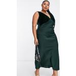 Reduzierte Grüne Asos Curve Samtkleider mit Reißverschluss aus Samt für Damen Größe XXL Große Größen für Partys 