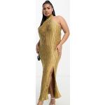 Reduzierte Goldene Asos Curve Festliche Kleider mit Reißverschluss für Damen Größe XXL Große Größen 