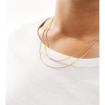 Reduzierte Goldene Asos Design Schlangenketten aus Stahl für Damen 