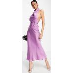 Reduzierte Lila Asos Design Midi Midikleider & knielange Kleider mit Reißverschluss für Damen Größe L 