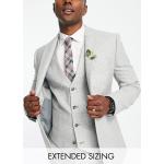 Reduzierte Graue Asos Design Hochzeitsanzüge aus Acryl für Herren zur Hochzeit 