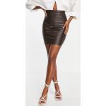Reduzierte Braune Asos Design Mini Festliche Röcke mit Reißverschluss enganliegend für Damen Größe L 
