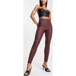 Reduzierte Rote Asos Design Skinny Jeans mit Reißverschluss aus Denim für Damen Größe XS Weite 28, Länge 32 