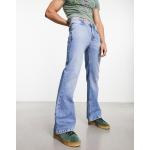 Blaue Asos Design Jeans-Schlaghosen aus Denim für Herren Größe XXL Weite 33, Länge 30 