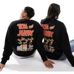 Schwarze Asos Design Tom und Jerry Herrensweatshirts Größe L 