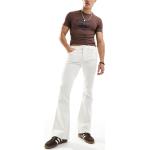 Weiße Asos Design Jeans-Schlaghosen aus Denim für Herren Weite 30, Länge 32 