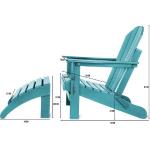 Reduzierte Blaue Adirondack Chairs aus HDPE Höhe 50-100cm 