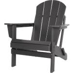 Anthrazitfarbene Adirondack Chairs aus HDPE mit Armlehne Höhe 50-100cm 