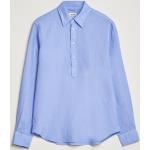 Aspesi Linen Popover Shirt Light Blue L