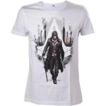 Weiße Bioworld Assassin's Creed Jacob Frye Bio T-Shirts aus Baumwolle für Herren Größe XL 