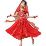 Rote Bollywood-Kostüme aus Chiffon für Kinder 