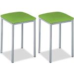 Reduzierte Grüne Barhocker & Barstühle aus Kunstleder gepolstert Breite 0-50cm, Höhe 0-50cm, Tiefe 0-50cm 2-teilig 