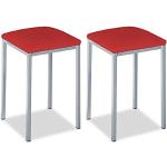 Reduzierte Rote Barhocker & Barstühle aus Kunstleder gepolstert Breite 0-50cm, Höhe 0-50cm, Tiefe 0-50cm 2-teilig 