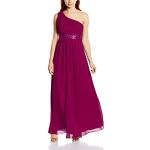 Violette Unifarbene Astrapahl Maxi One Shoulder Lange Abendkleider mit Pailletten mit Reißverschluss aus Satin für Damen Größe S 