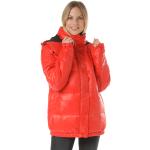 Reduzierte Rote Gesteppte Wasserdichte Atmungsaktive Superdry Stehkragen Winterjacken mit Reißverschluss mit Kapuze für Damen Größe S 