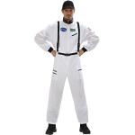 Weiße Astronauten-Kostüme für Herren Größe XL 