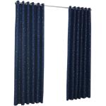 Reduzierte Marineblaue Verdunkelungsvorhänge aus Textil maschinenwaschbar 2-teilig 