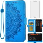 Blaue Sony Xperia XZs  Cases Art: Flip Cases mit Bildern mit Schutzfolie 