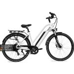 AsVIVA E-Bike CityBike B15_FBA I 28 Zoll Pedelec in Weiß I hochwertiges Elektrofahrrad mit extra starkem Akku I City-Fahrrad mit Hinterradmotor I Damen & Herren Trekking E-Bike mit LCD Display