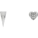 Goldene Gucci Icon Dreieckige Diamant Ohrringe mit Herz-Motiv aus Weißgold für Herren 