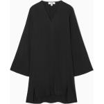 Schwarze COS V-Ausschnitt Asymmetrische Kleider aus Viskose für Damen Größe XS für den für den Herbst 