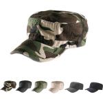 Schwarze Atlantis Army-Caps mit Klettverschluss aus Baumwolle für Herren Einheitsgröße 