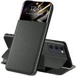 Reduzierte Schwarze Samsung Galaxy S21 5G Hüllen Art: Flip Cases mit Bildern aus Leder klappbar 