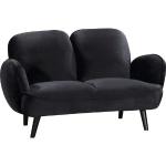 ATLANTIC home collection 2-Sitzer, mit Wellenunterfederung, schwarz, schwarz - schwarz