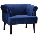 Blaue Atlantic Home Collection Lounge Sessel aus Holz Breite 50-100cm, Höhe 50-100cm, Tiefe 50-100cm 