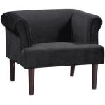 Schwarze Atlantic Home Collection Lounge Sessel aus Holz Breite 50-100cm, Höhe 50-100cm, Tiefe 50-100cm 